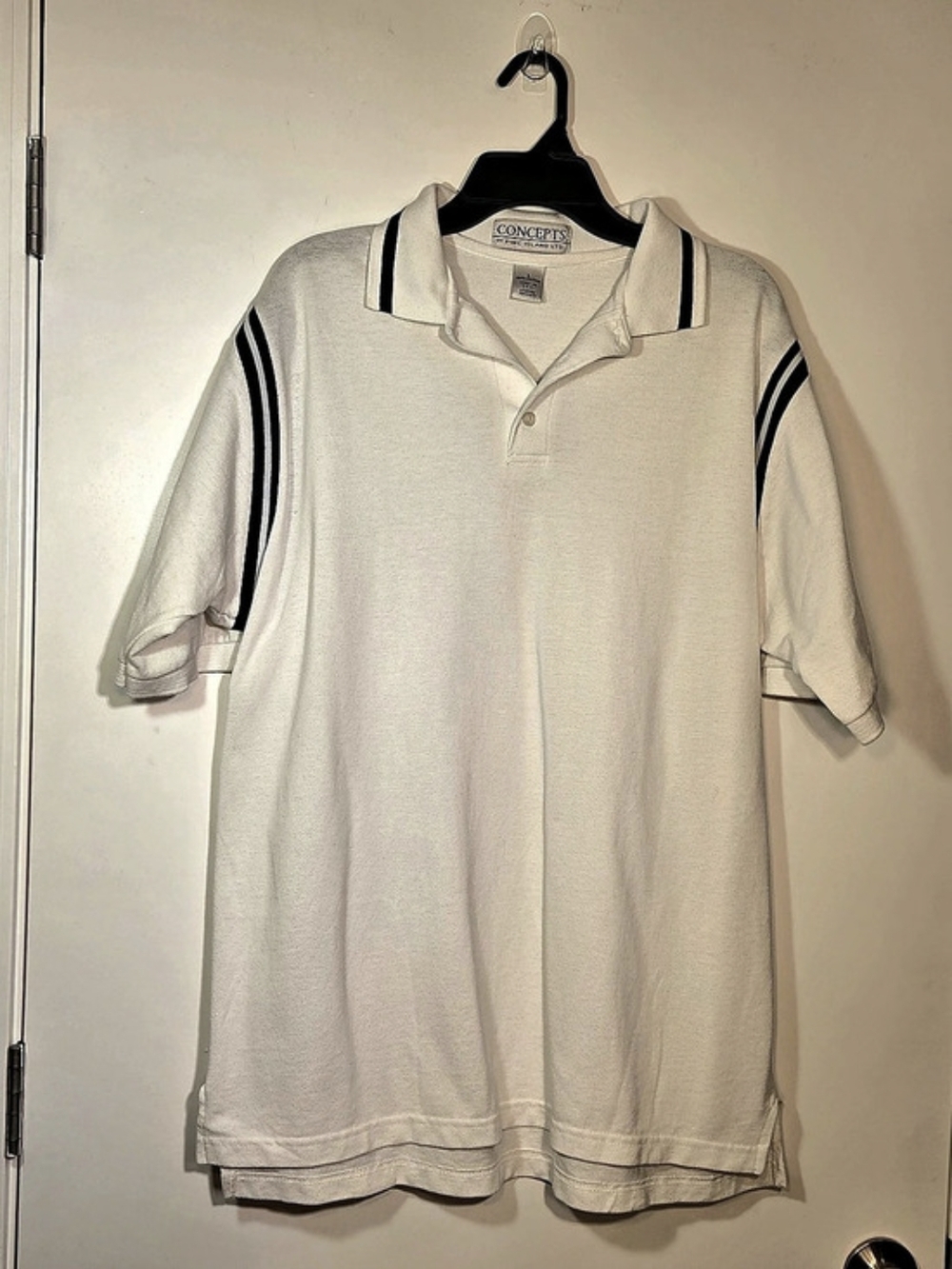 Concepts Men's Cotton Polo Shirt White Size Large
